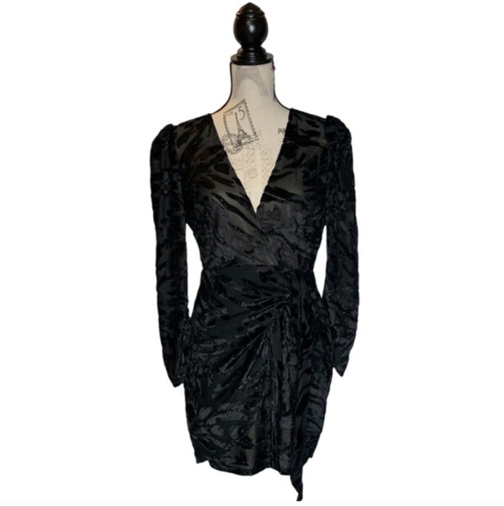 Elegant Black Wrap Dress